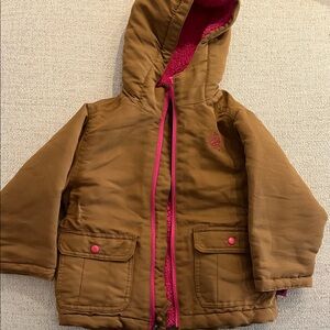 Legendary Whitetails Kids Brown Coat with Pink Trim
